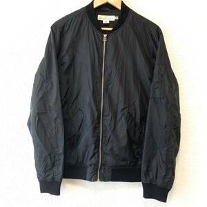 【L.O.G.G Label of graded goods H&M】エイチアンドエム ジップアップ ブルゾン ミリタリー ジャケット ブラック メンズ M/Y8046UU