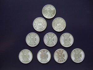 鳳凰、稲、東京オリンピック記念100円銀貨