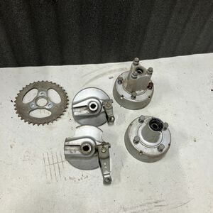 1 jpy start Monkey Z50J Honda original brake brake rom and rear (before and after) brake set drum 