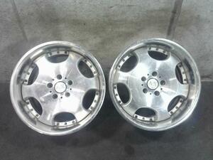 中古　RAYS　アルミホイール　A/XCD　ポリッシュ　18×9J　114.3　+42　5穴　18インチ　2本セット　センターキャップ付