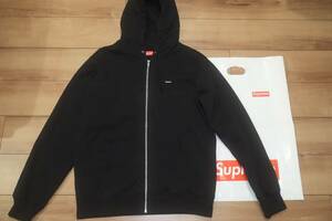 【美品】Supreme シュプリーム Small Box Zip Up Sweatshirt スモールボックスジップアップパーカー(SS19SW70) ブラック M■送料無料