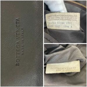 1円〜 極美品 定価50万 BOTTEGA VENETA ボッテガヴェネタ ビジネスバッグ トートバッグ レザー イントレチャート 大容量 A4\PC可 本革 茶の画像10