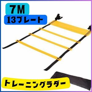 ★新品★トレーニング ラダー スポーツ 基礎トレ 瞬発力 7m 13プレート 練習 収納袋付 トレーニングラダー