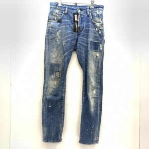 【中古】DSQUARED2　ペイントダメージ加工デニムパンツ　ディースクエアード[240092267462]