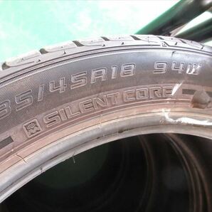 送料無料 235/45R18 DUNLOP ルマンV+ 2023年製 4本セット 7.5mmぐらい バリ溝の画像9