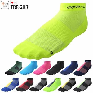 R×L アールエル SOCKS レーシング グリップ ソックス(ラウンド) TRR-20R ユニセックス 男女兼用 レッド/ホワイト L 4547057033743