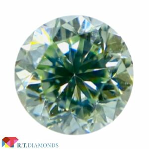 FANCY LIGHT GREEN 0.145ct RD/RT1041/CGL