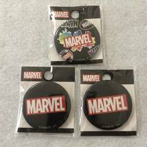 1円スタート！MARVEL　缶バッジ　3個セット　★新品★　マーベル_画像1