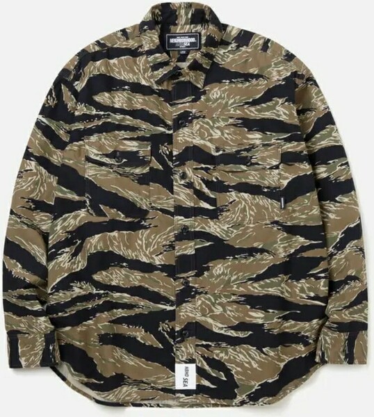 【新品未使用】NH WIND AND SEA CAMOUFLAGE OFFICER SHIRT　Lサイズ