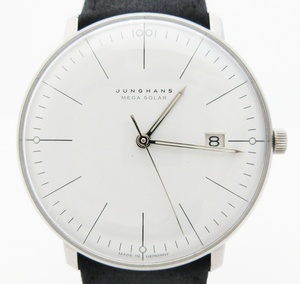 R04-006《JUNGHANS/ユンハンス》マックスビル メガ ソーラー★059/2020.04★ドイツ製★ソーラー電波 メンズ腕時計★MAX Bill MEGA SOLAR★