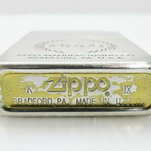 KM-4262《ZIPPO/ジッポ》MANUFACTURING CO BRADFORD PA USA★K IX 刻印★着火確認OK★タバコ 煙草用品 喫煙具 オイルライター★の画像4