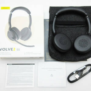 KM-4192《無線ヘッドセット》Jabra/ジャブラ★Evolve2 55 Link380sMS★ヘッドホン ヘッドフォン★ノイズキャンセリング マイク搭載★美品★の画像1