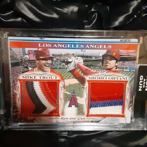 大谷翔平　ohtani shohei カード mike trout マイク・トラウト カード custom card replica パッチ　ジャージカード MLB 