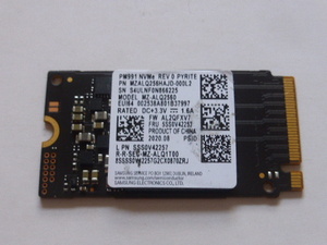 Samsung PM991 SSD M.2 NVMe Type2242 Gen 3.0x4 256GB 電源投入回数313回 使用時間1153時間 正常97% MZALQ256HAJD-000L2 中古品です④