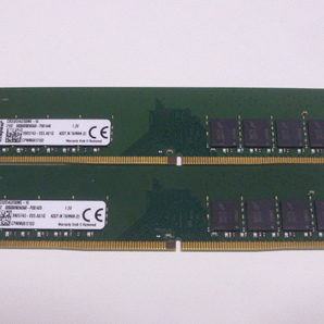 メモリ デスクトップパソコン用 Kingston Micronチップ DDR4-3200 PC4-25600 16GBx2枚 合計32GB 起動確認済みですの画像1