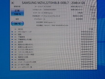 Samsung SSD M.2 NVMe Type2280 Gen 4x4 2048GB(2TB) 電源投入回数52回 使用時間23時間 正常100% MZVL22T0HBLB-00BL7 中古品です_画像4