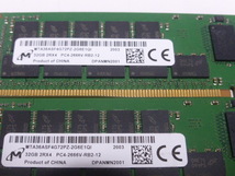 メモリ サーバーパソコン用 1.20V Micron DDR4-2666(PC4-21300) ECC Registered 32GBx2枚合計64GB 起動確認済です MTA36ASF4G72PZ-2G6E1QI_画像2