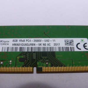 メモリ デスクトップパソコン用 BUFFALO SK hynixチップ DDR4-2666 PC4-21300 8GB 起動しますが小さいチップ欠損ありの為ジャンク品扱です の画像4