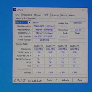 メモリ サーバーパソコン用 Micron DDR4-2400 (PC4-19200) ECC Registered 8GBx4枚 合計32GB 起動確認済です MTA18ASF1G72PZ-2G3B1QI①の画像7