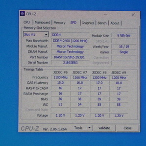 メモリ サーバーパソコン用 Micron DDR4-2400 (PC4-19200) ECC Registered 8GBx4枚 合計32GB 起動確認済です MTA18ASF1G72PZ-2G3B1QI②の画像6