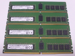 メモリ サーバーパソコン用 Micron DDR4-2400 (PC4-19200) ECC Registered 8GBx4枚 合計32GB 起動確認済です MTA18ASF1G72PZ-2G3B1QI③