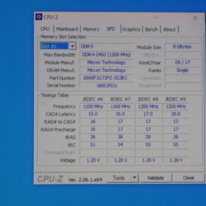 メモリ サーバーパソコン用 Micron DDR4-2400 (PC4-19200) ECC Registered 8GBx4枚 合計32GB 起動確認済みです MTA18ASF1G72PZ の画像7