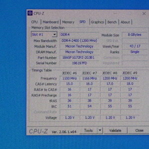 メモリ サーバーパソコン用 Micron DDR4-2400 (PC4-19200) ECC Registered 8GBx4枚 合計32GB 起動確認済みです MTA18ASF1G72PZ の画像6