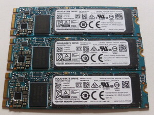 TOSHIBA SSD M.2 SATA Type2280 256GB 3枚セット 正常判定 本体のみ 中古品です KSG60ZMV256G⑥