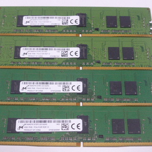 メモリ サーバーパソコン用 Micron DDR4-2133 (PC4-17000) ECC Registered 4GBx4枚 合計16GB 起動確認済です MTA9ASF51272PZの画像1