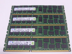 メモリ サーバーパソコン用 低電圧 1.35V Samsung PC3L-12800R(DDR3L-1600R) ECC Registered 8GBx4枚 合計32GB 起動確認済みです④