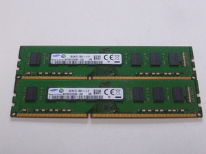 メモリ デスクトップ用 Samsung 1.5V DDR3-1600 PC3-12800 8GBx2枚 合計16GB 起動確認済みです