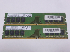 メモリ デスクトップパソコン用 Samsung DDR4-2400 PC4-19200 8GBx2枚 合計16GB 起動確認済みです