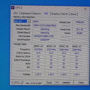 メモリ デスクトップパソコン用 Samsung DDR4-2133 PC4-17000 4GBx4枚 合計16GB 起動確認済みですの画像9