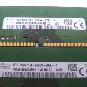 メモリ デスクトップパソコン用 SK hynix DDR4-2666 PC4-21300 8GBx2枚 合計16GB 起動確認済みですの画像2