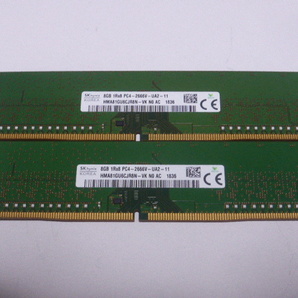 メモリ デスクトップパソコン用 SK hynix DDR4-2666 PC4-21300 8GBx2枚 合計16GB 起動確認済みですの画像1