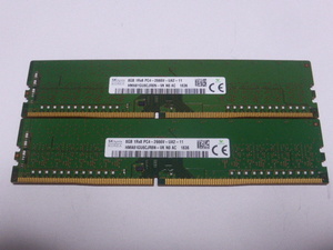 メモリ デスクトップパソコン用 SK hynix DDR4-2666 PC4-21300 8GBx2枚 合計16GB 起動確認済みです