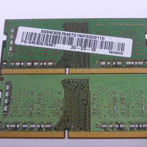 メモリ ノートパソコン用 1.20V SamsungとSK hynix DDR4-2666 PC4-21300 4GBx2枚 合計8GB 起動確認済みですが一応ジャンク品扱いですの画像2