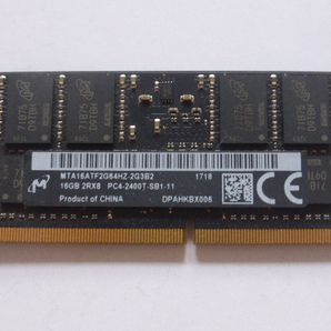 メモリ ノートパソコン用 1.20V Micron DDR4-2400 PC4-19200 16GB 起動確認済みですの画像1