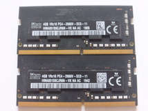 メモリ ノートパソコン用 1.20V SK hynix DDR4-2666 PC4-21300 4GBx2枚 合計8GB 起動確認済みですが一応ジャンク品扱いです_画像1