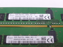 メモリ サーバーパソコン用 SK hynix DDR4-2666 (PC4-21300) ECC Registered 16GBx2枚 合計32GB 起動確認済です HMA82GR7AFR8N-TF_画像2