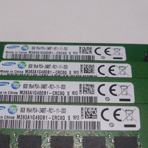 メモリ サーバーパソコン用 Samsung DDR4-2400 (PC4-19200) ECC Registered 8GBx4枚 合計32GB 起動確認済です M393A1G40DB1-CRC0Q⑦の画像2