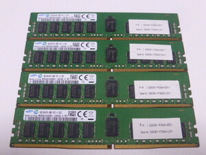 メモリ サーバーパソコン用 Samsung DDR4-2400 (PC4-19200) ECC Registered 8GBx4枚 合計32GB 起動確認済です M393A1G40DB1-CRC0Q⑤