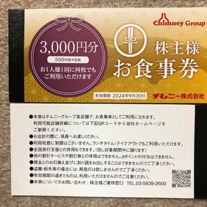 チムニー 株主優待券 12,000円分 送料込の画像1