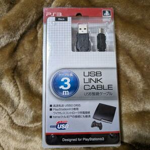 2個 新品 PS3 USB リンクケーブル ３ｍ コントローラ充電接続 PSPの画像2