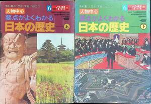 2冊セット　要点がよくわかる　日本の歴史 上 下 人物中心　学研　1980年　YA240424M1