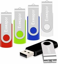 5個セット 16GB USB2.0メモリ Exmapor USBフラッシュメモリ 回転式ストラップホール付き 五色_画像5