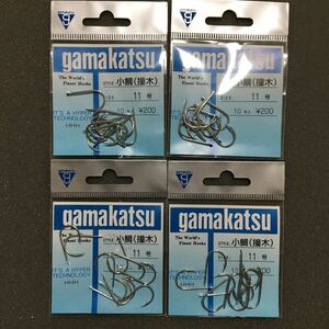 【新品】gamakatsu がまかつ　鈎　小鯛（撞木）11号（10本入り）×　4個セット　
