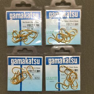 【新品】gamakatsu がまかつ　鈎　がまヒラス（撞木）11 号（10本入り）×　4個セット　