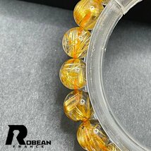 絶賛 EU製 定価8万円★ROBEAN・タイチンルチル★黄金針水晶 ゴールド ブレスレット 九星開運 天然石 金運 お守り 8.1-8.7mm 1001G866_画像4