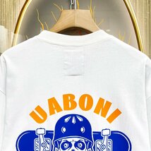 個性EU製＆定価2万◆UABONI*Paris*半袖Tシャツ*ユアボニ*パリ発◆コットン100％ 吸汗 ソフト 快適 遊び心 アメカジ ストリート 街着 XL_画像5